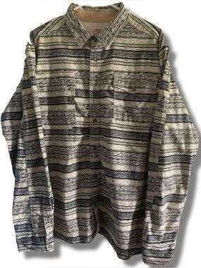 Burton Zebra Print Button Down Long Sleeve Shirt Size XL